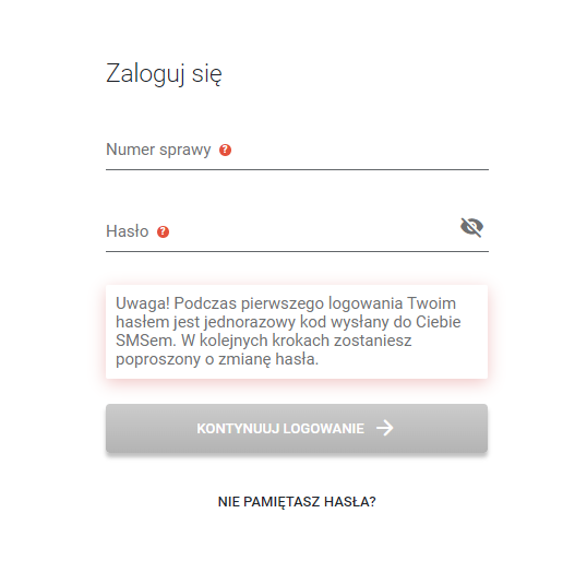 zaloguj się aby sprawdzić status szkody Generali