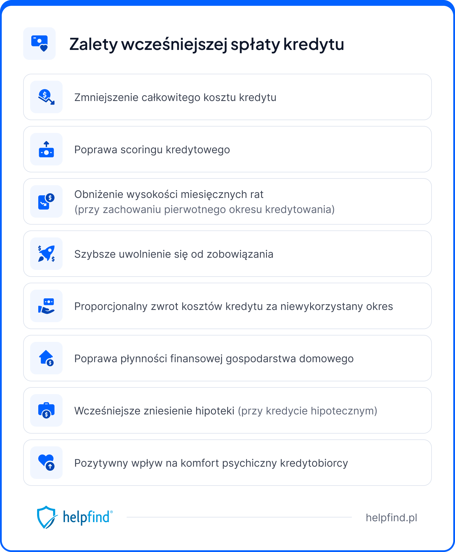 wcześniejsza spłata kredytu zalety