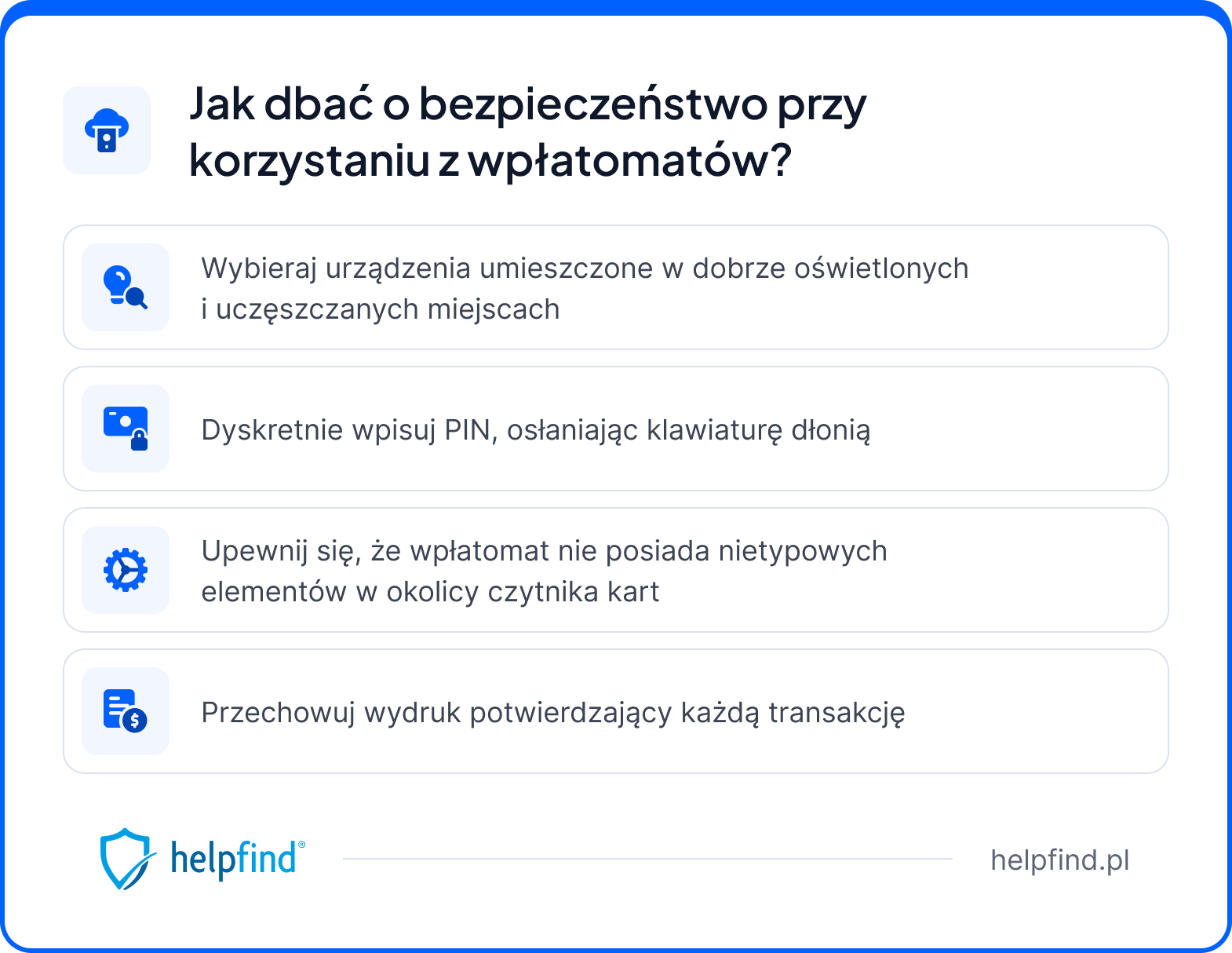 wpłatomat jak dbać o bezpieczeństwo