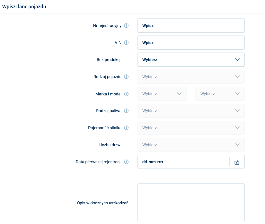 wymagane dane zgłoszenie szkody Warta