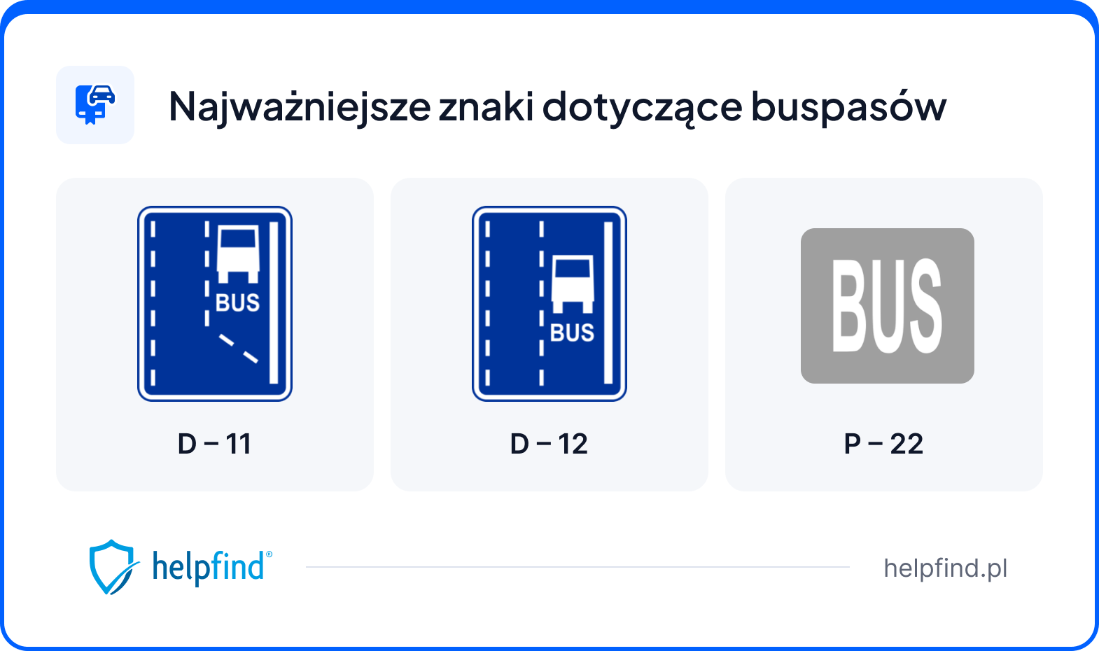 buspas znaki drogowe