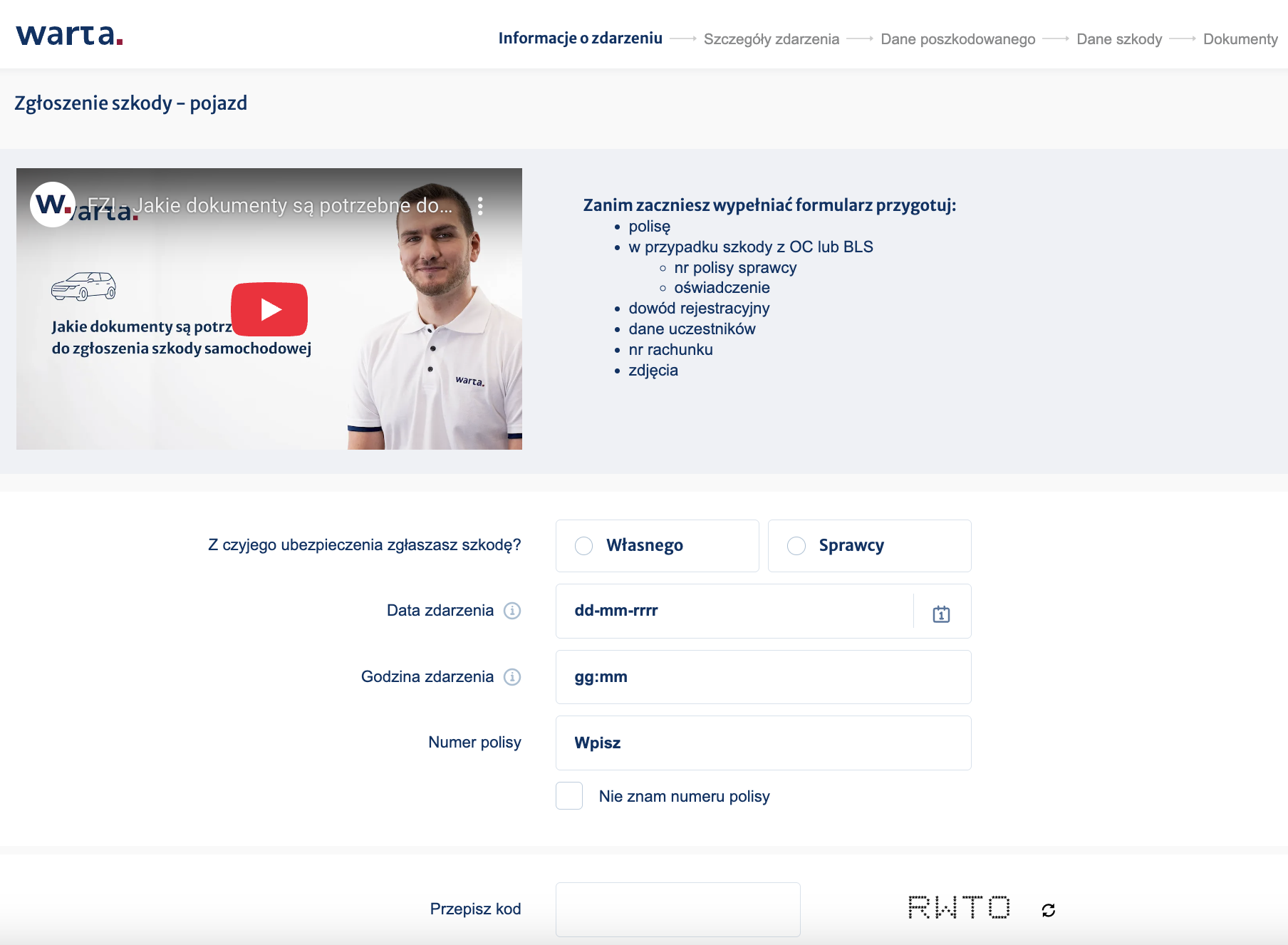 zgłoszenie szkody HDI w przypadku uszkodzenia pojazdu