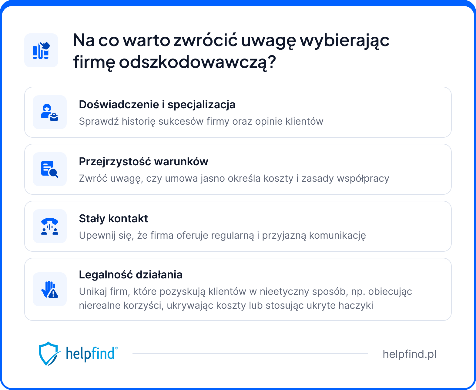 firma odszkodowawcza - kryteria wyboru